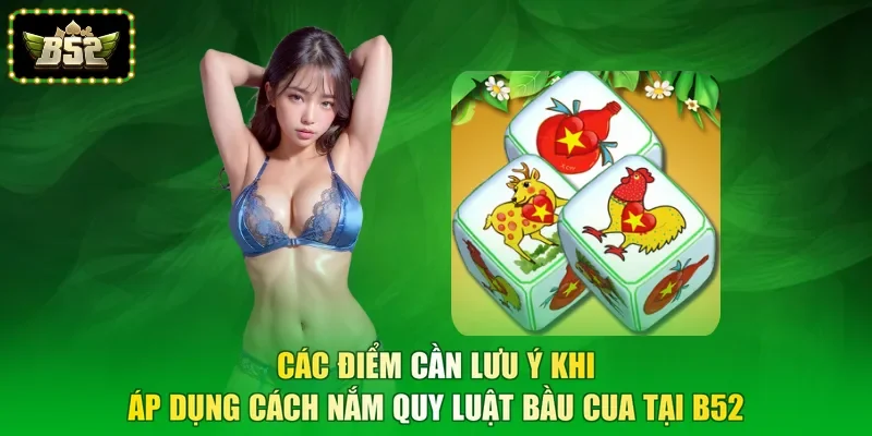 Các điểm cần lưu ý khi áp dụng cách nắm quy luật bầu cua tại B52